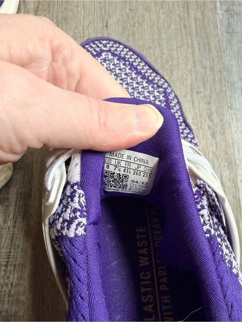 adidas Washington Ultraboost Purple, Gold, and White